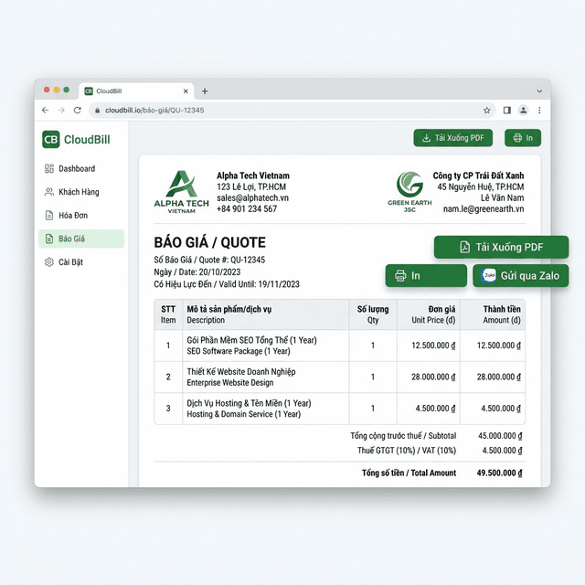 From quote to payment, fully automated.